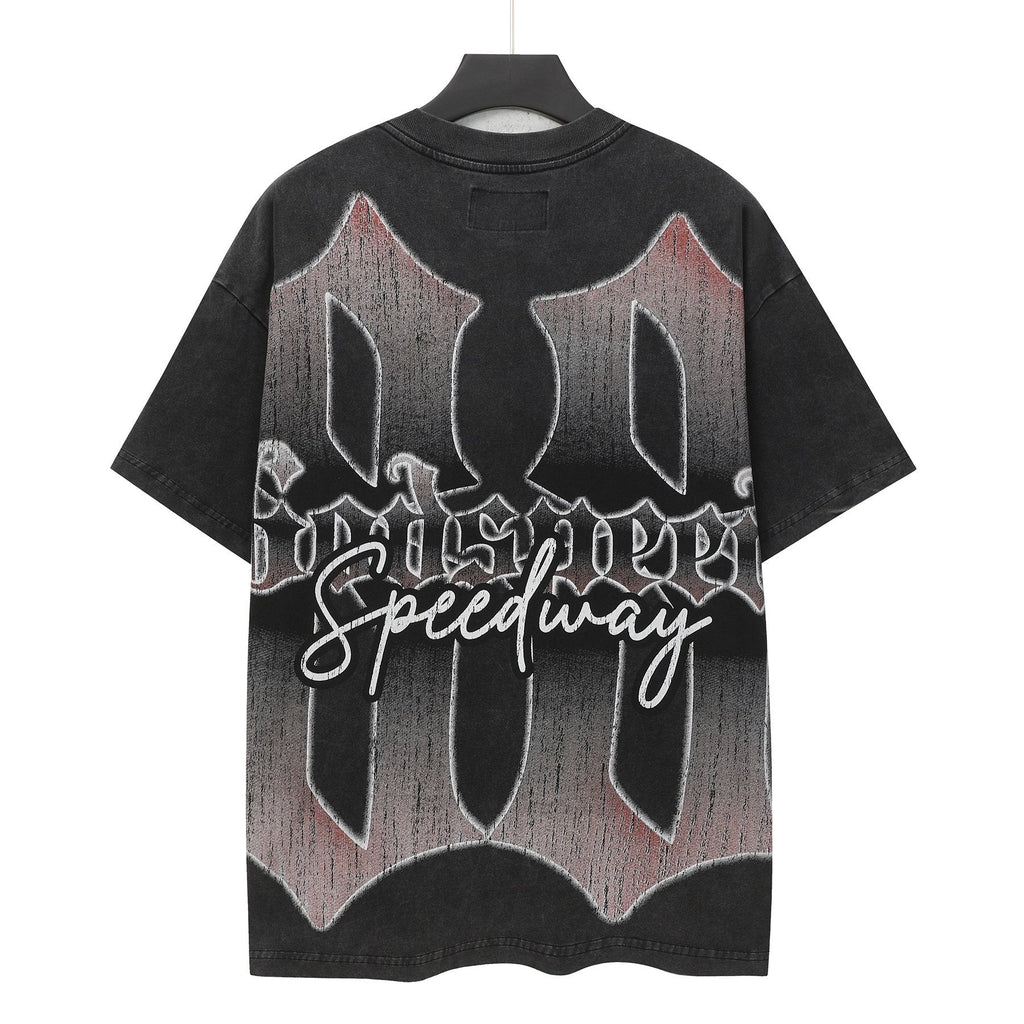 Godspeed Racing Team Washed Black Graphic T-Shirt — back