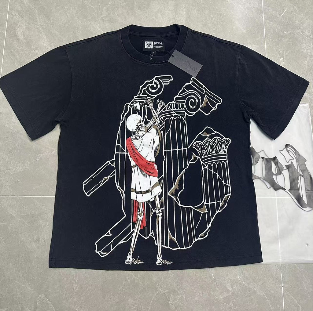 Godspeed Skeleton Columns Short-Sleeve T-Shirt — front