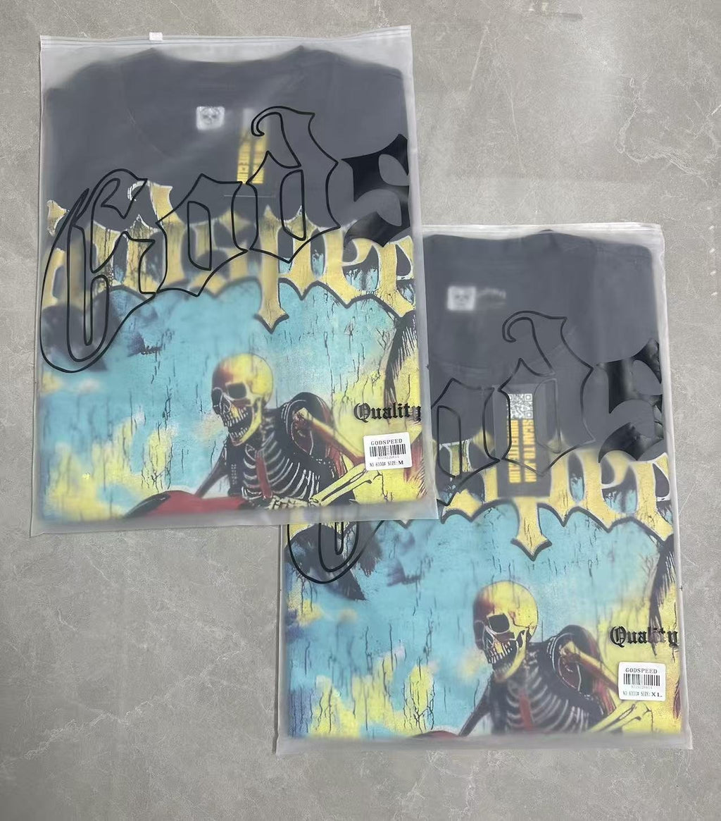 Godspeed Skeleton Jet-Ski Graphic T-Shirt — context