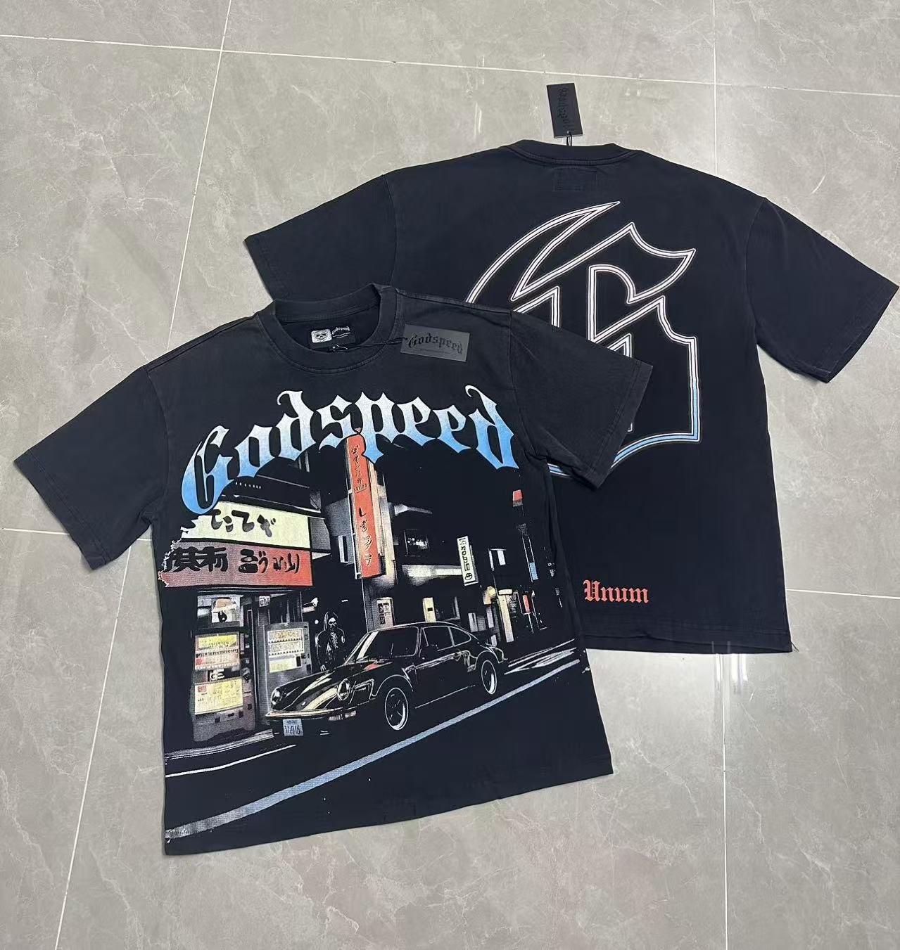 Godspeed City Car Graphic T-Shirt — context