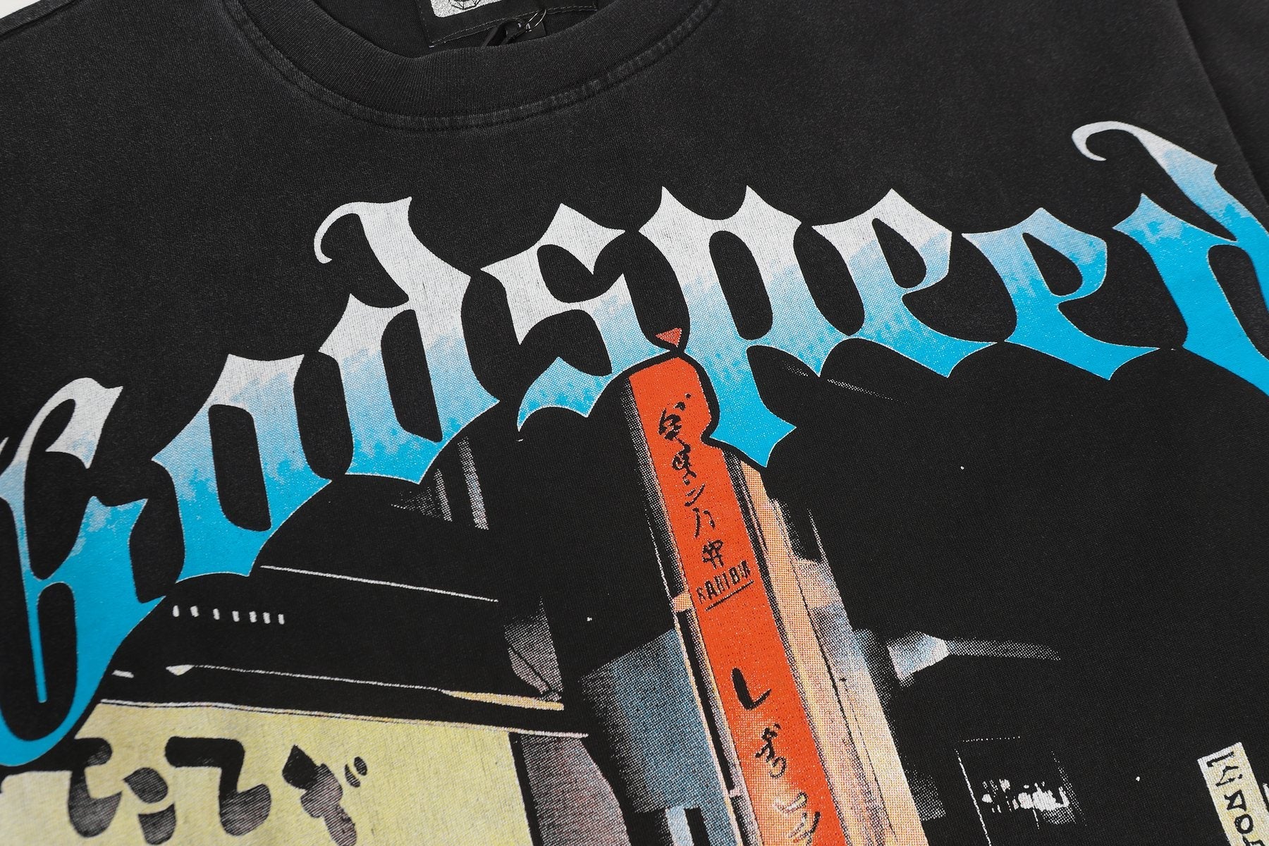 Godspeed City Car Graphic T-Shirt — detail