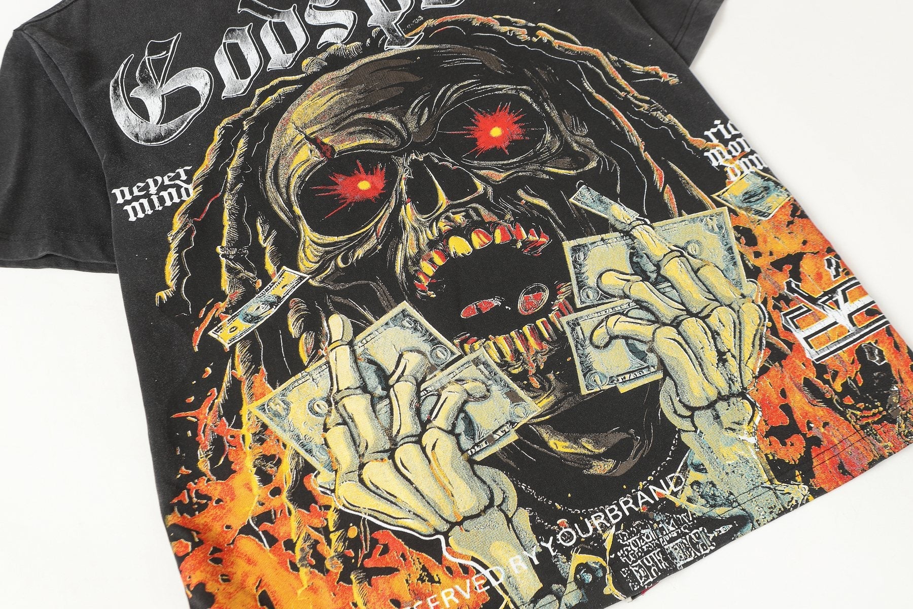 Godspeed Rich Money Drugs Graphic T-Shirt — detail