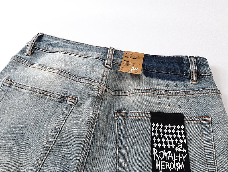 Ksubi Royalty Heroism Light Blue Skinny Jeans — detail