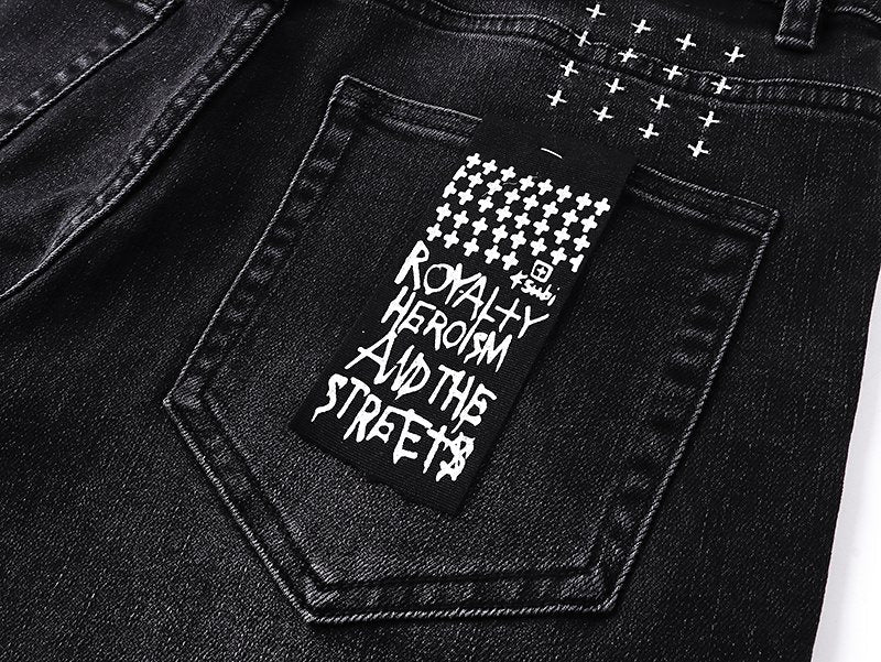 Ksubi Royalty Heroism Black Slim Tapered Jeans — detail