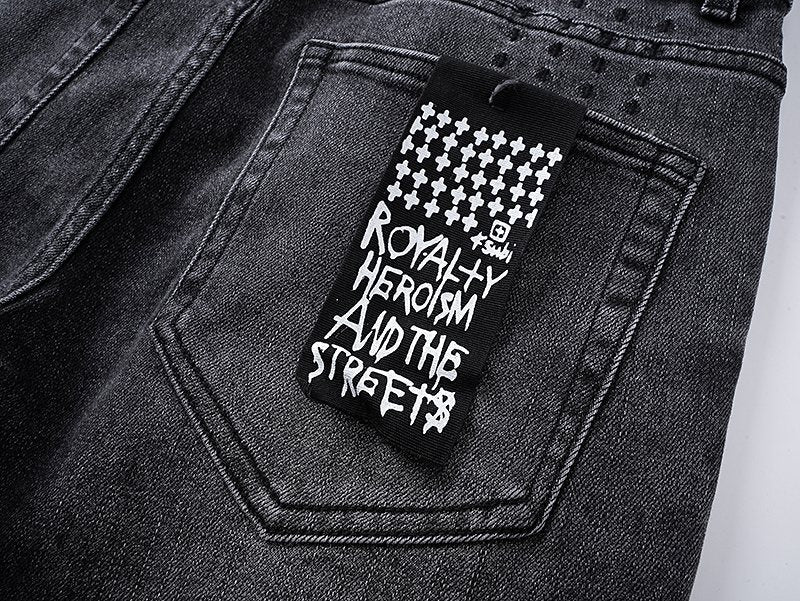 Ksubi Royalty Heroism Streets Black Skinny Jeans — detail