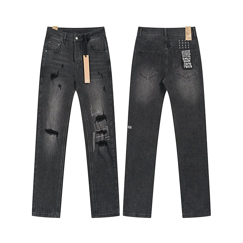 Ksubi Slim Tapered Graphic Jeans - Black — hero