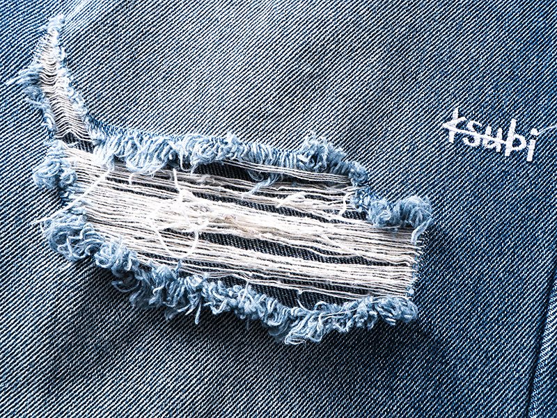 Ksubi Distressed Cross Embroidery Straight-Leg Jeans — detail