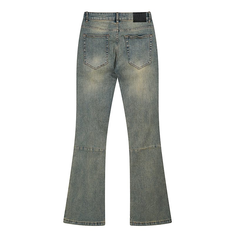 LOSTSHDWS Floral Applique Flare Jeans — back