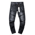 Purple Brand Black Paint Splatter Distressed Jeans — hero
