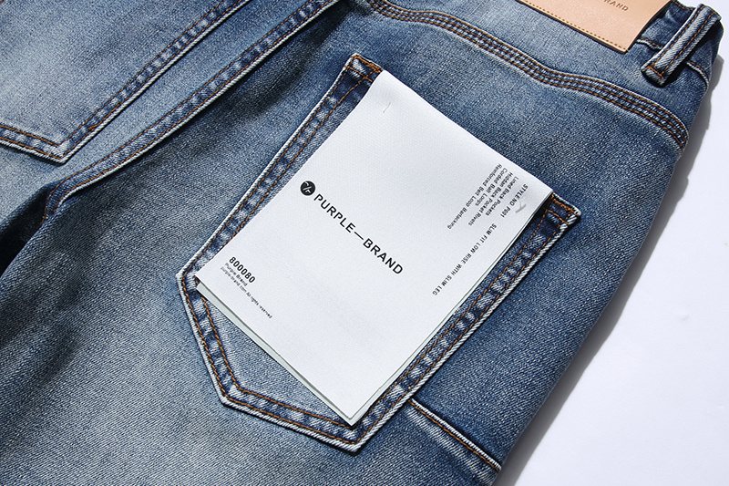 Purple Brand Distressed Blue Jeans — detail