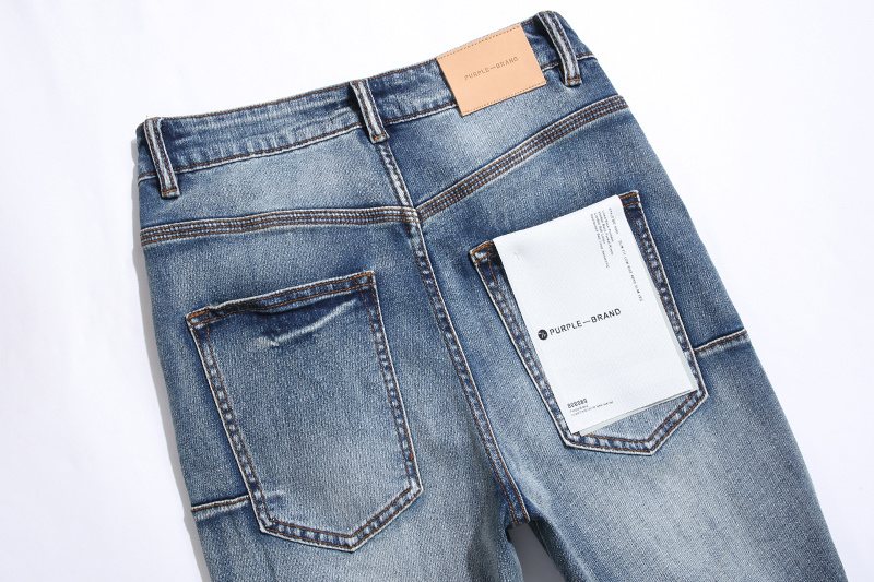 Purple Brand Distressed Blue Jeans — detail