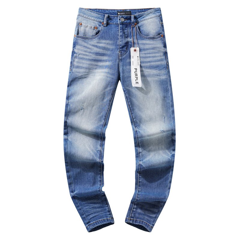 Purple Brand Blue Washed Denim Jeans — front