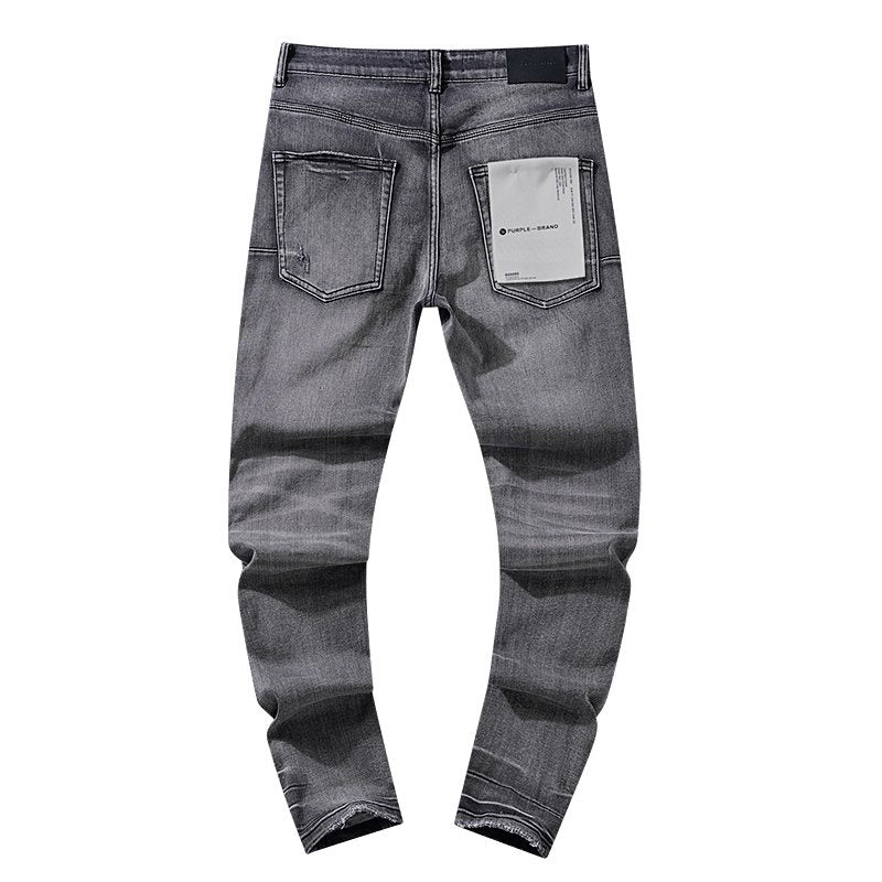 Purple Brand Gray Distressed Jeans — back