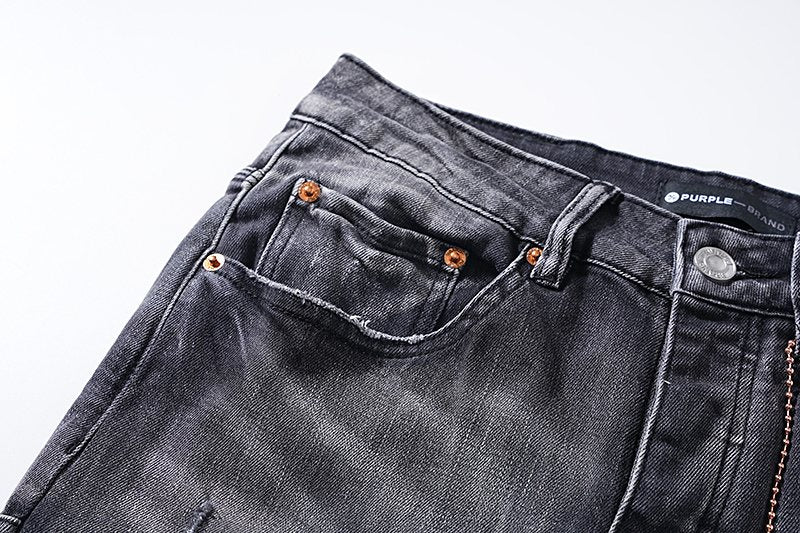 Purple Brand Gray Distressed Jeans — detail