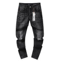 Purple Brand Black Distressed Studded Jeans — hero