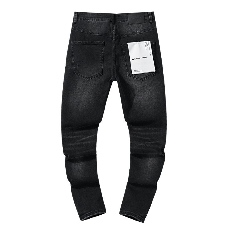 Purple Brand Distressed Black Washed Jeans — back