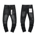 Purple Brand Black Washed Distressed Jeans — hero