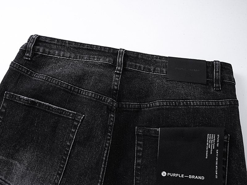 Purple Brand Black Washed Flare Jeans — detail