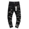 Purple Brand Black Washed Distressed Jeans — hero