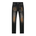 Purple Brand Distressed Paint-Splatter Jeans — hero