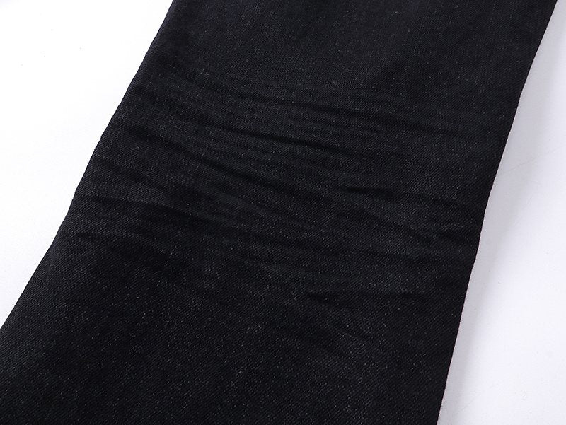Purple Brand Black Distressed Slim Jeans — detail