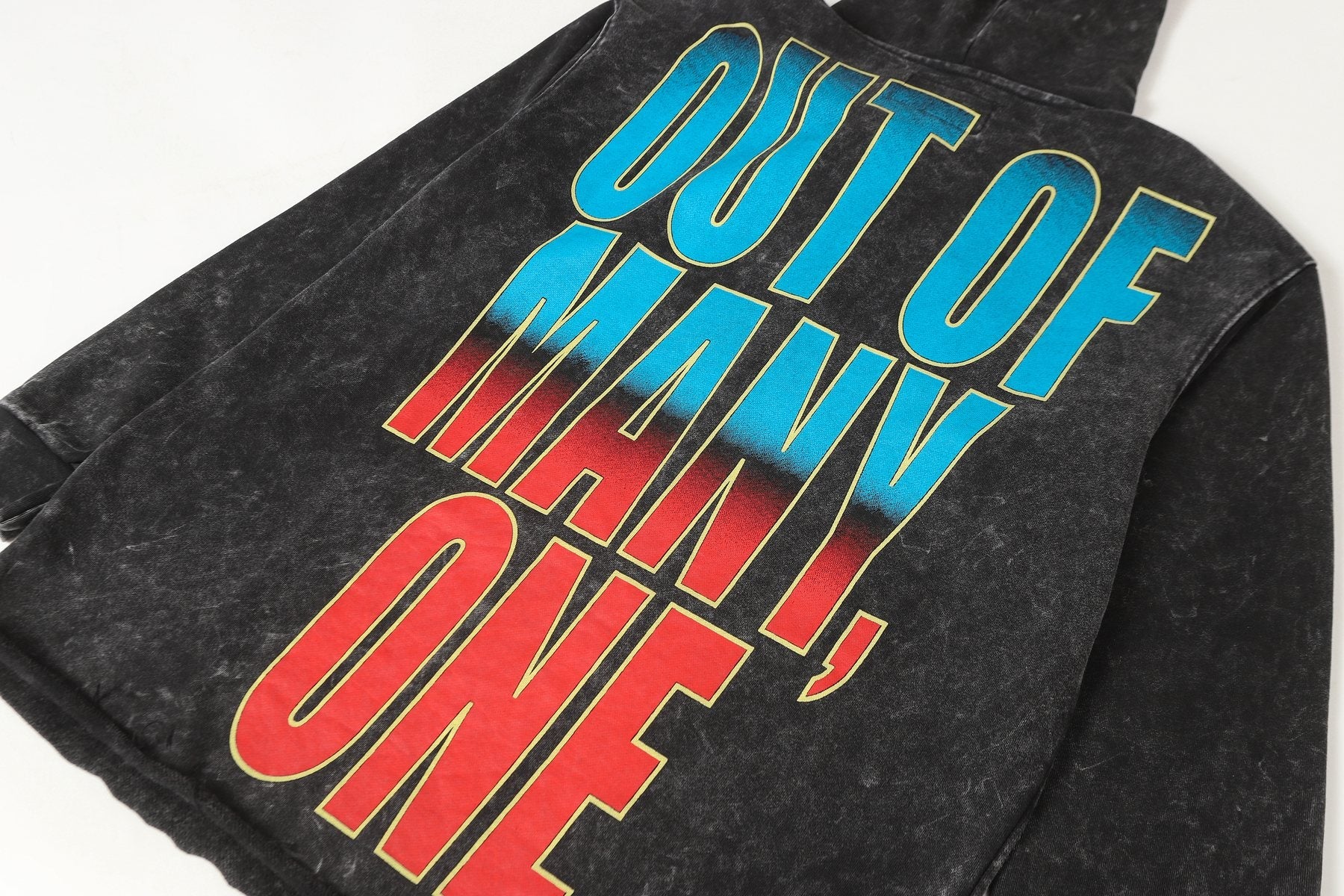 Godspeed Out of Many One Washed Graphic Hoodie — detail