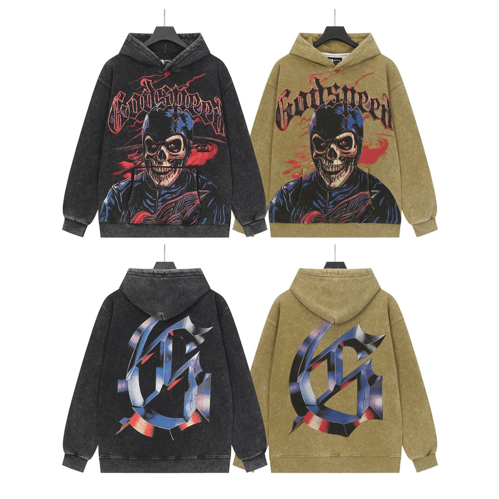 Godspeed Washed Skull Graphic Hoodie — comparison