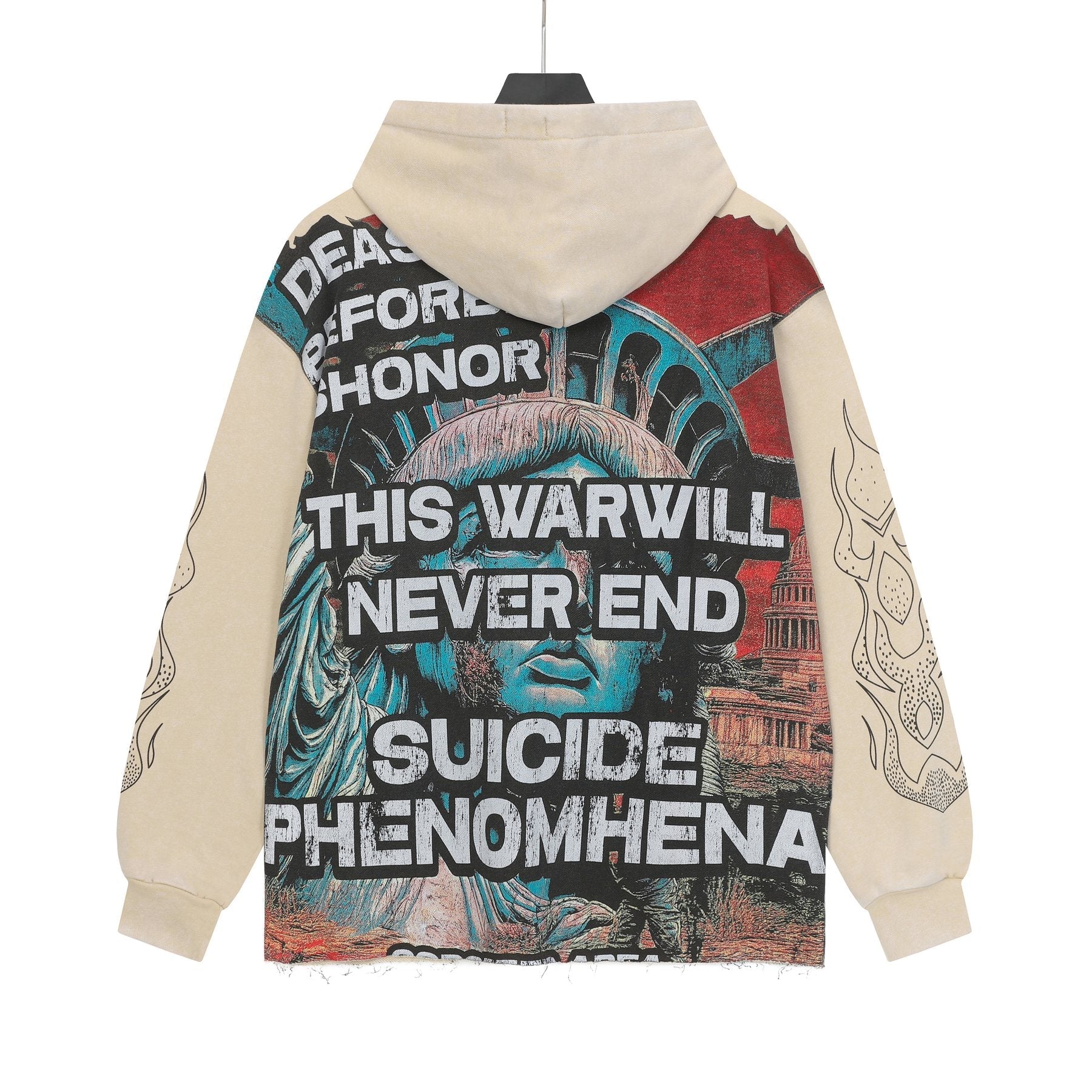 Godspeed Never End War Graphic Hoodie — back