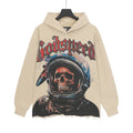 Godspeed Astronaut Skull Graphic Washed Raw Hem Hoodie — hero