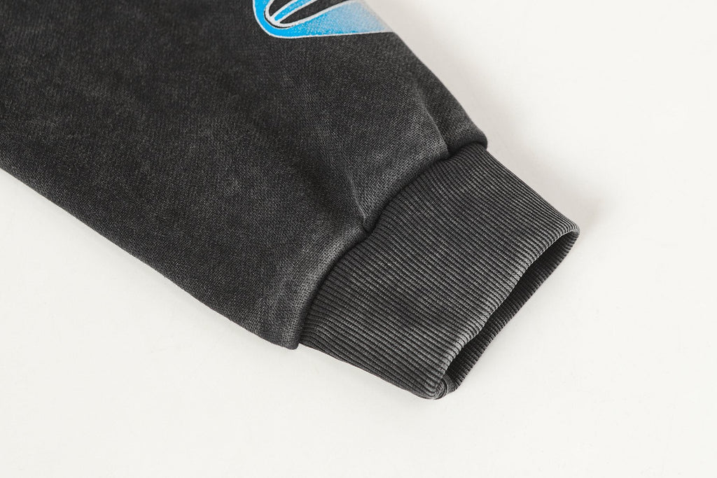 Godspeed Rock Graphic Distressed Hem Hoodie — detail