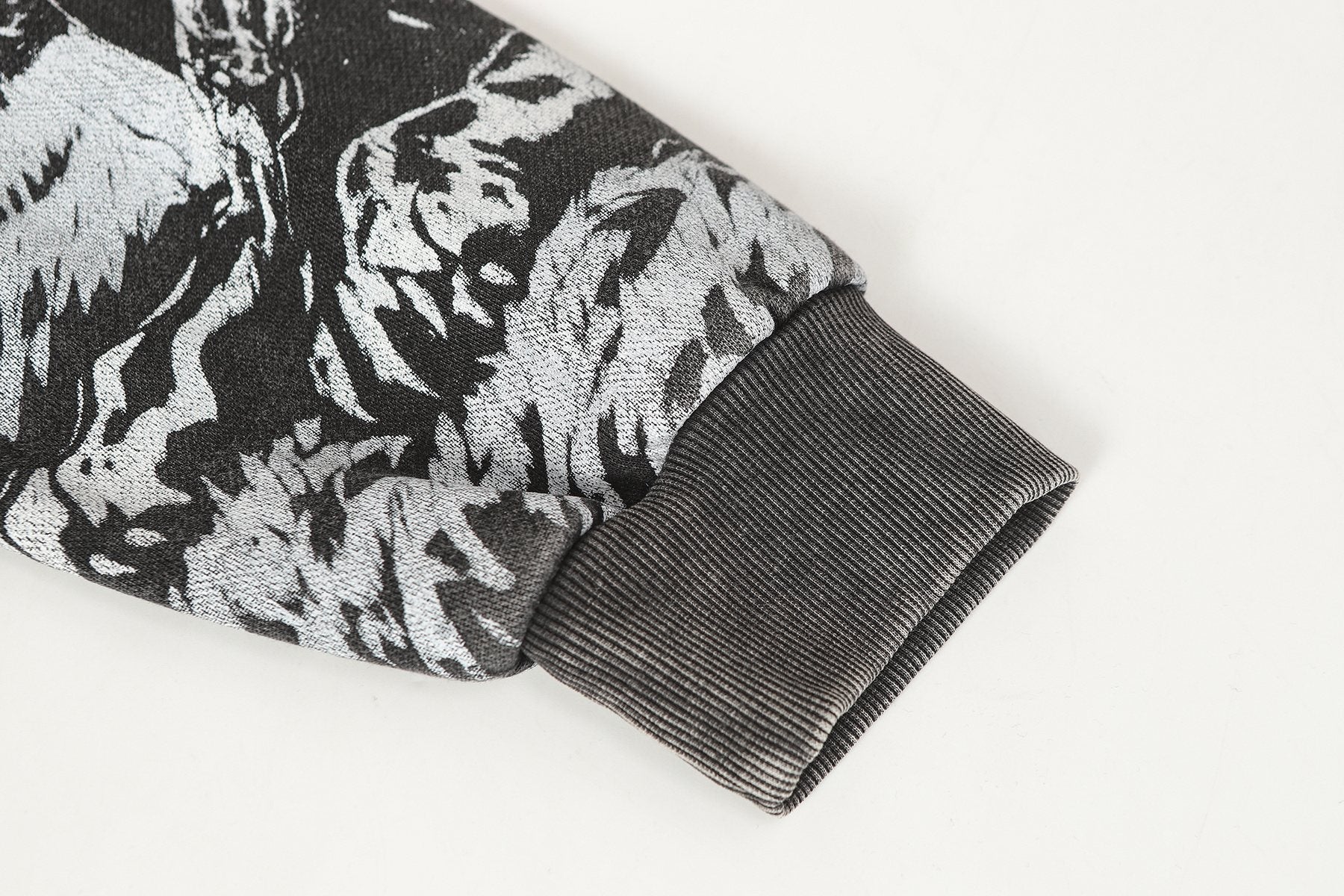 Godspeed Dog & City Graphic Raw-Hem Hoodie — detail