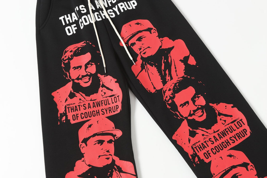THAT'S A AWFUL LOT OF COUGH SYRUP Star Graphic Zip Hoodie & Pants Matching Set — detail