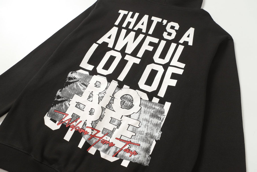 THAT'S A AWFUL LOT OF COUGH SYRUP Tomorrow Star Graphic Hoodie — detail
