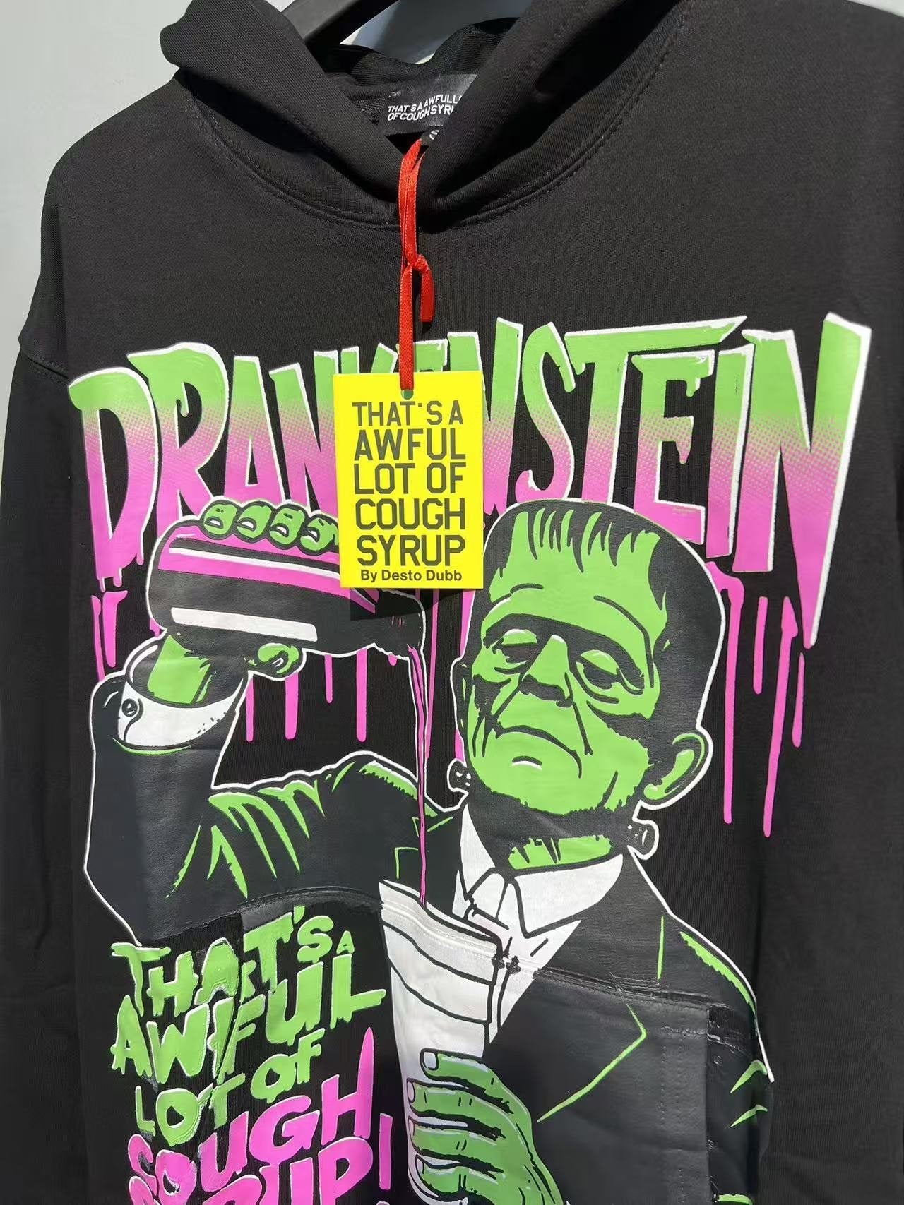 THAT'S A AWFUL LOT OF COUGH SYRUP Frankenstein Graphic Hoodie — context