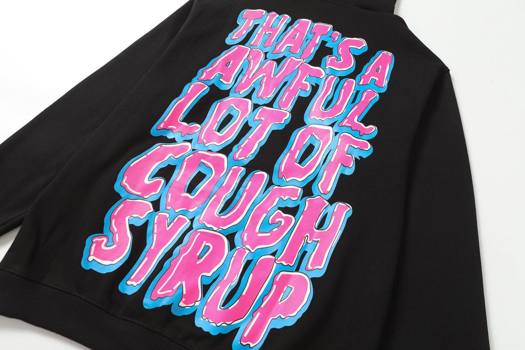 THAT'S A AWFUL LOT OF COUGH SYRUP Star Graphic Hoodie — detail