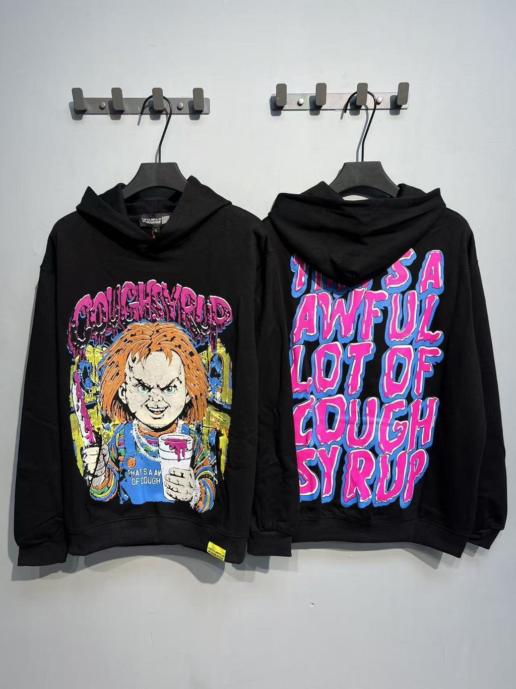 THAT'S A AWFUL LOT OF COUGH SYRUP Star Graphic Hoodie — context