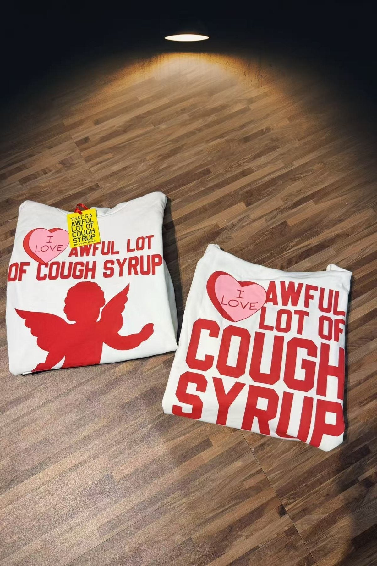 THAT'S A AWFUL LOT OF COUGH SYRUP Angel Tears Graphic Hoodie — context