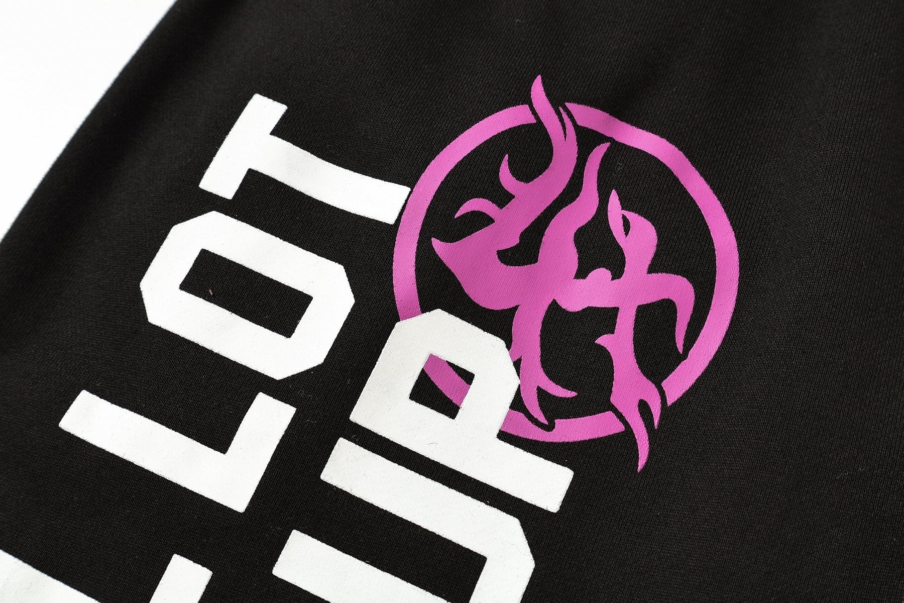 THAT'S A AWFUL LOT OF COUGH SYRUP Black Graphic Hoodie & Sweatpants Matching Set — detail