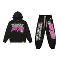 THAT'S A AWFUL LOT OF COUGH SYRUP Black Graphic Hoodie & Sweatpants Matching Set — hero