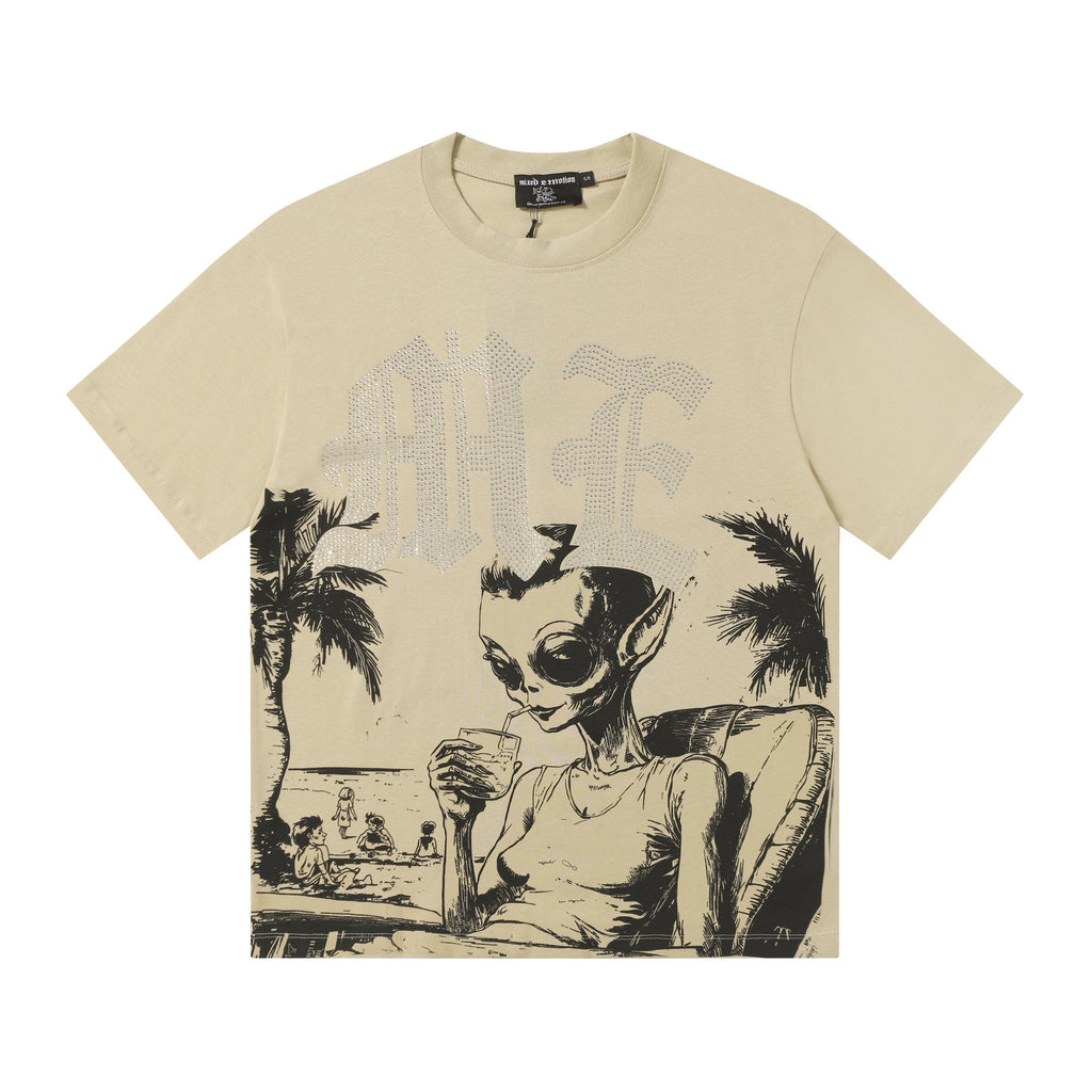 MIXED EMOTION Godspeed Rhinestone Graphic T-Shirt — hero