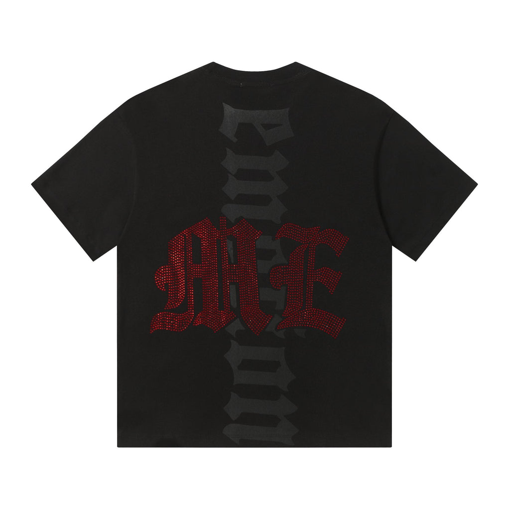 MIXED EMOTION Godspeed Rhinestone Graphic T-Shirt — back