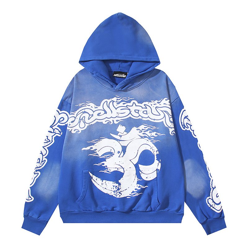 Hellstar Washed Flame Star Graphic Hoodie — hero
