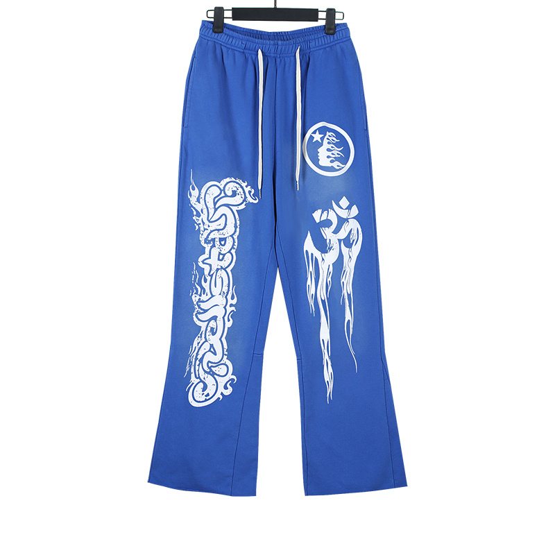 Hellstar Washed Wide-Leg Graphic Sweatpants — front