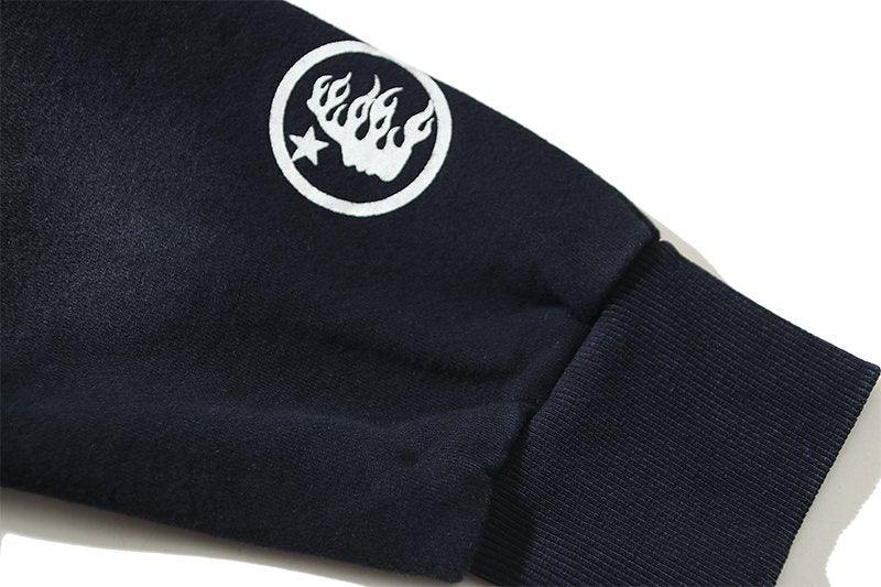Hellstar Washed Face Flame Graphic Hoodie — detail