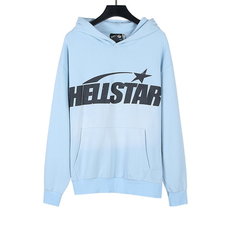 Hellstar Washed Face Flame Graphic Hoodie — front