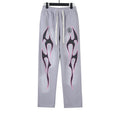 Hellstar Washed Grey Flame Graphic Sweatpants — hero