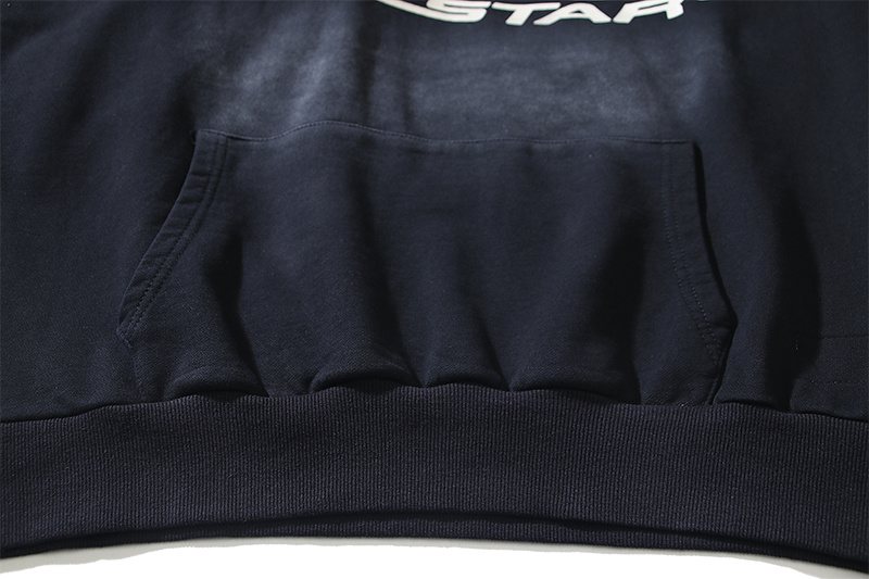 Hellstar Washed Black Graphic Hoodie — detail