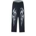 Hellstar Washed Black Flame Graphic Sweatpants — hero
