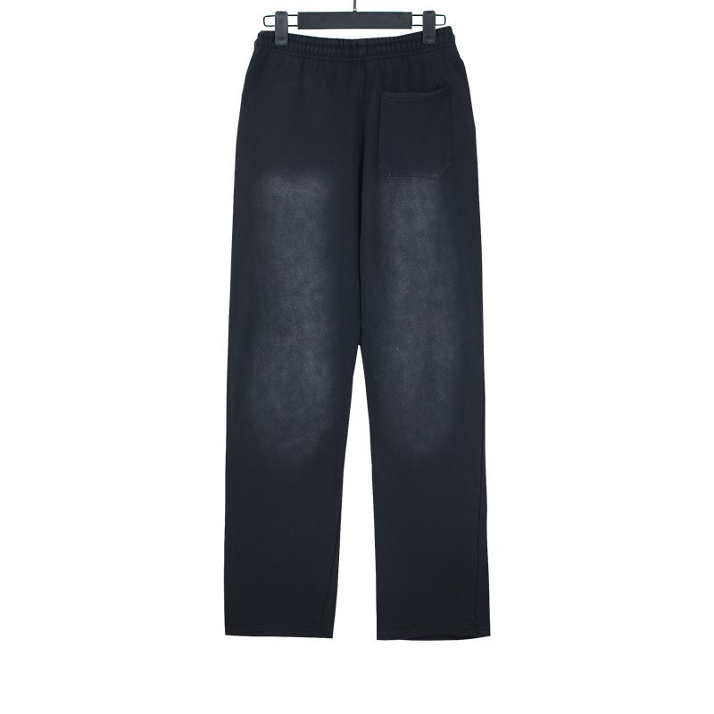 Hellstar Washed Black Flame Graphic Sweatpants — back