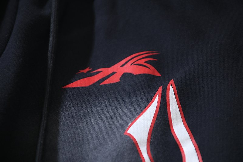 Helistar Flame Graphic Washed Sweatpants — detail